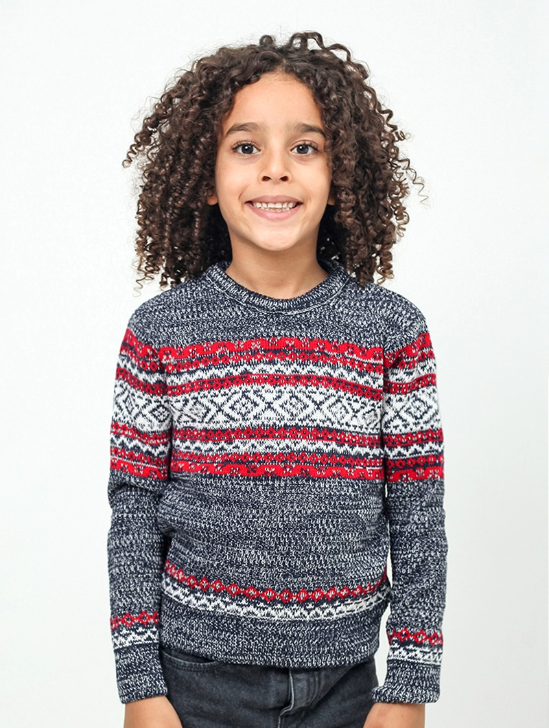 Pull jacquard garçon